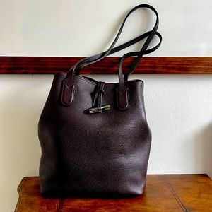 LONGCHAMP Rousseau North South Tote in Aubergine